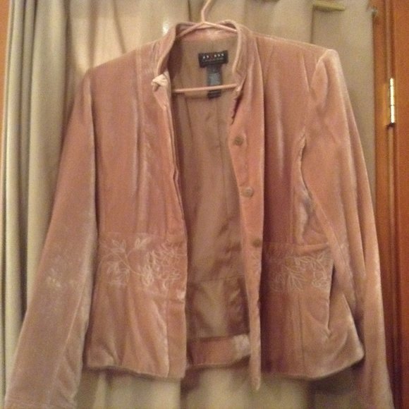 Vintage 90s Liz Claiborne velvet jacket - Picture 4 of 5